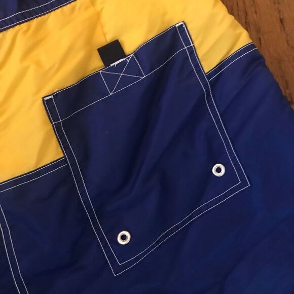 Classic Tommy Hilfiger blue yellow swim trunks board shorts - Picture 7 of 7
